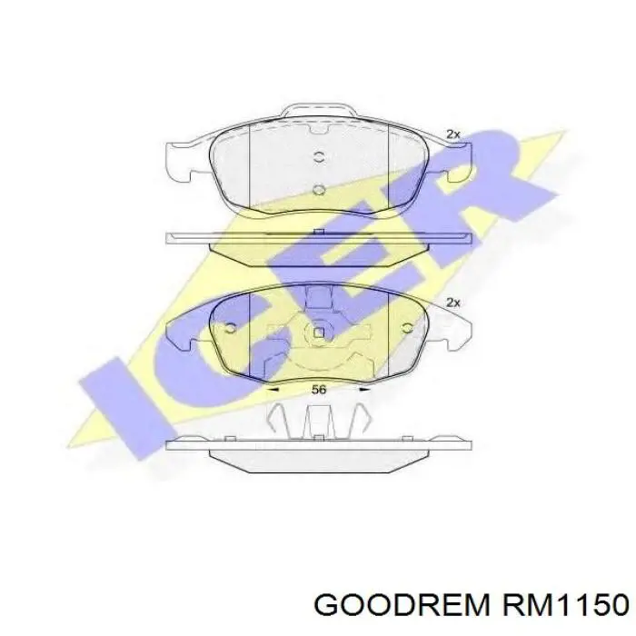 RM1150 Goodrem Колодки передние