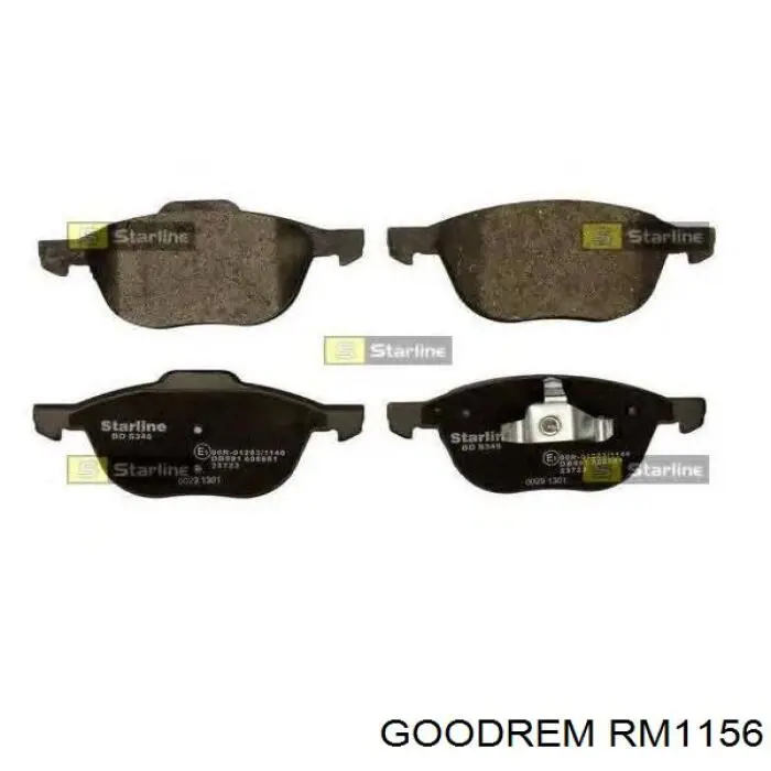 RM1156 Goodrem sapatas do freio dianteiras de disco