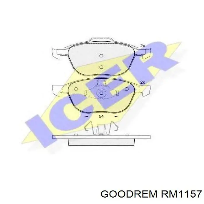 Передние тормозные колодки RM1157 Goodrem