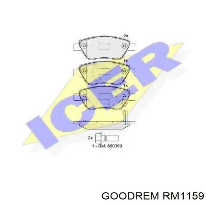 Колодки Goodrem RM1159 цена, от 14.24 USD
