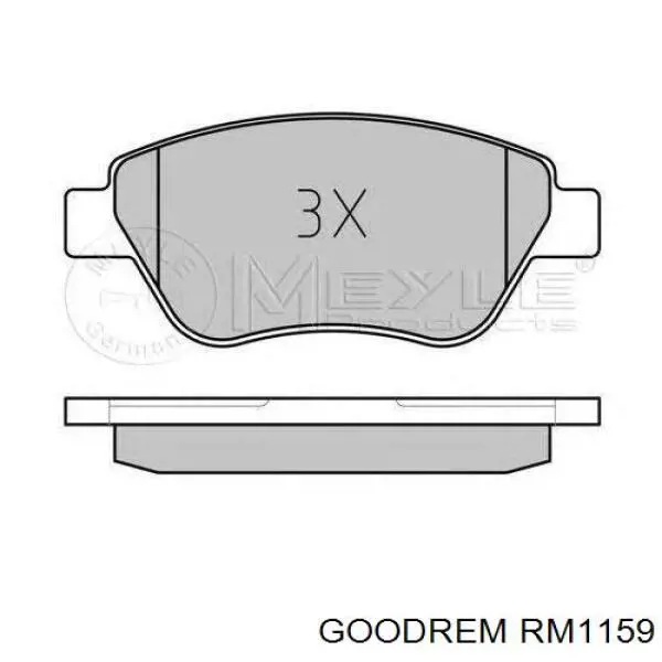 Передние тормозные колодки RM1159 Goodrem