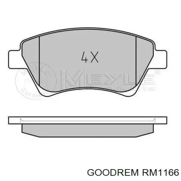 Колодки Goodrem RM1166 цена, от 14.59 USD