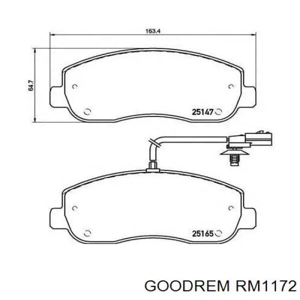 RM1172 Goodrem Колодки передние