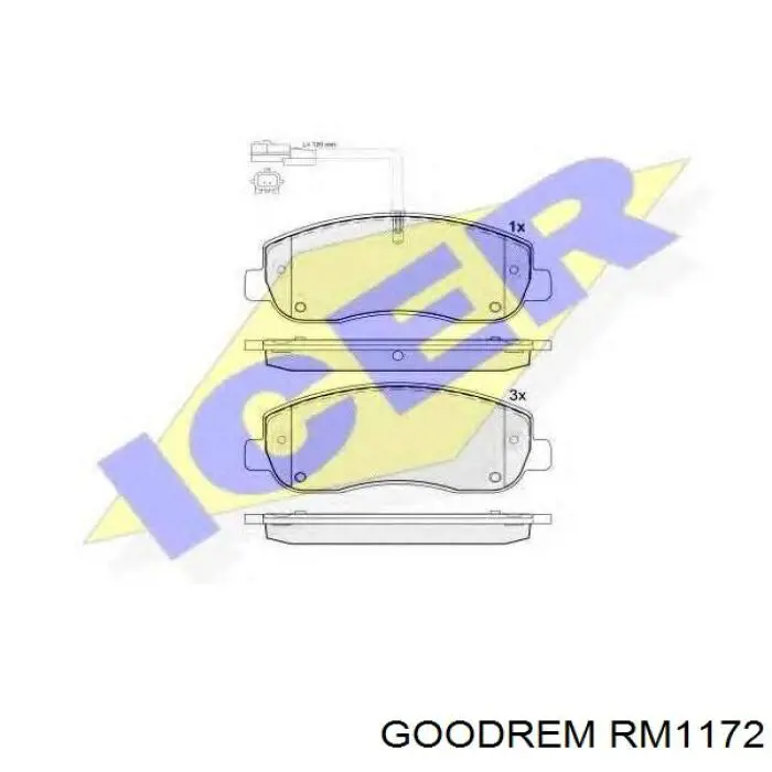 Передние тормозные колодки RM1172 Goodrem
