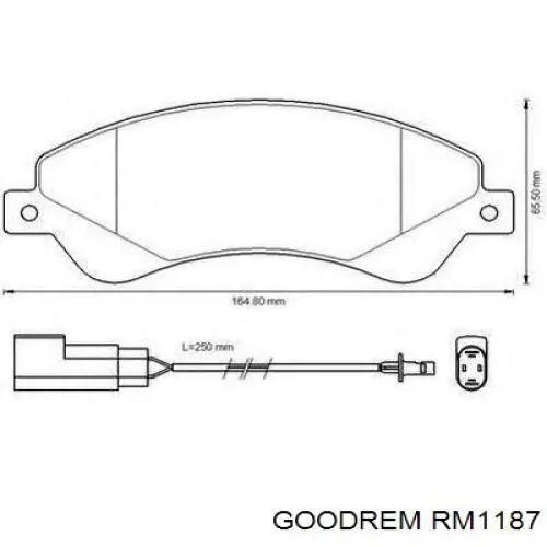 RM1187 Goodrem sapatas do freio dianteiras de disco