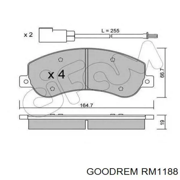 RM1188 Goodrem Колодки передние