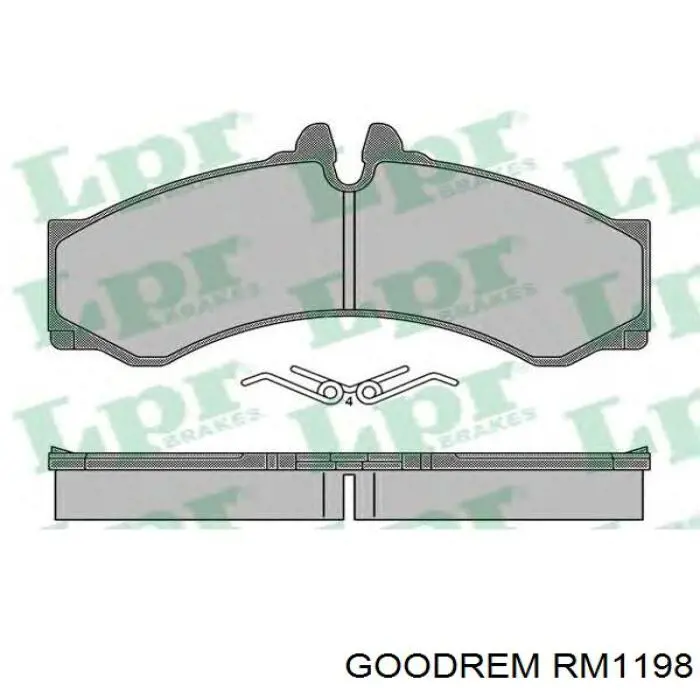 Передние тормозные колодки RM1198 Goodrem