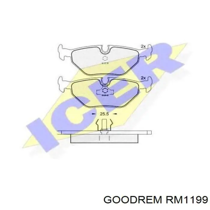 Колодки Goodrem RM1199 цена, от 11.33 USD