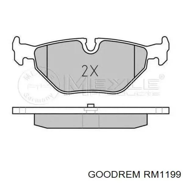 RM1199 Goodrem Колодки передние