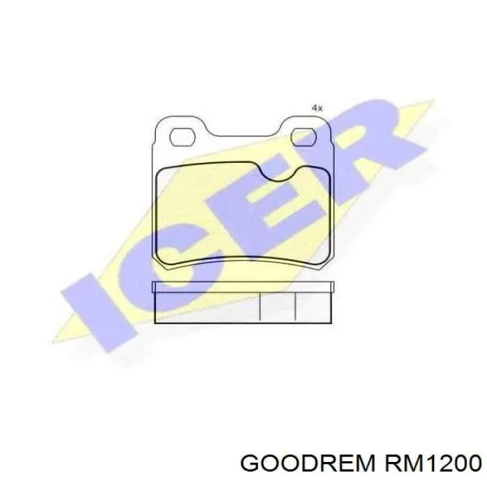 Колодки дисковые  Goodrem RM1200 цена, от 7.97 USD
