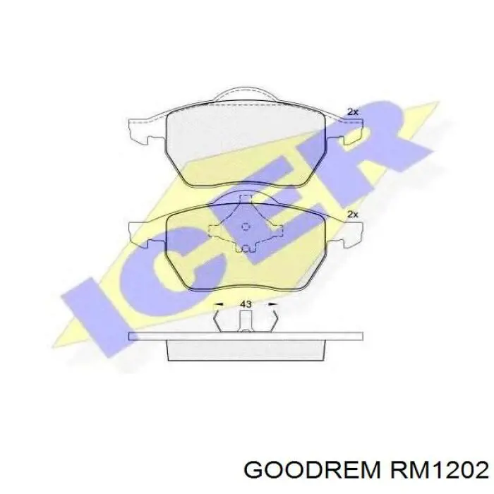 Купить RM1202 Goodrem Колодки тормозные
