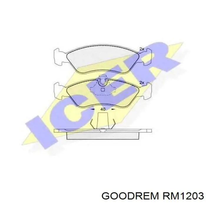 Передние тормозные колодки RM1203 Goodrem