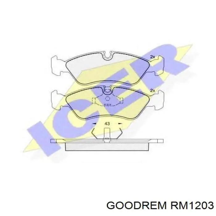 RM1203 Goodrem Колодки передние