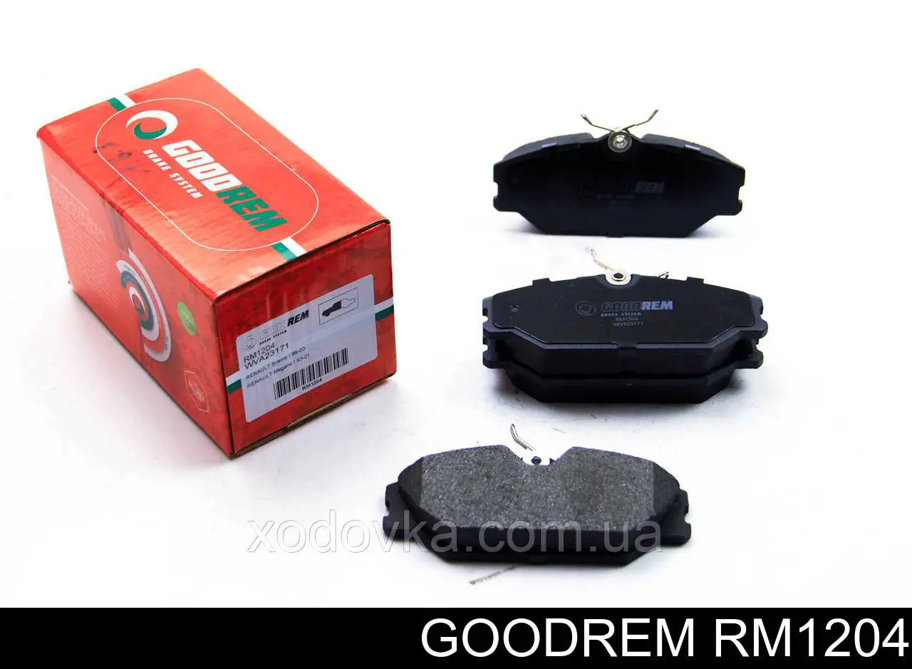RM1204 Goodrem колодки тормозные передние дисковые