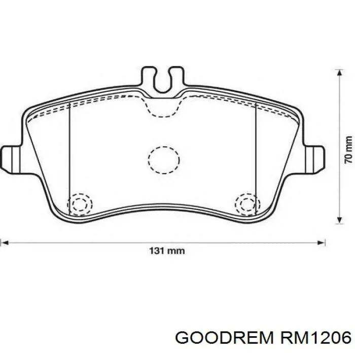 RM1206 Goodrem колодки тормозные передние дисковые