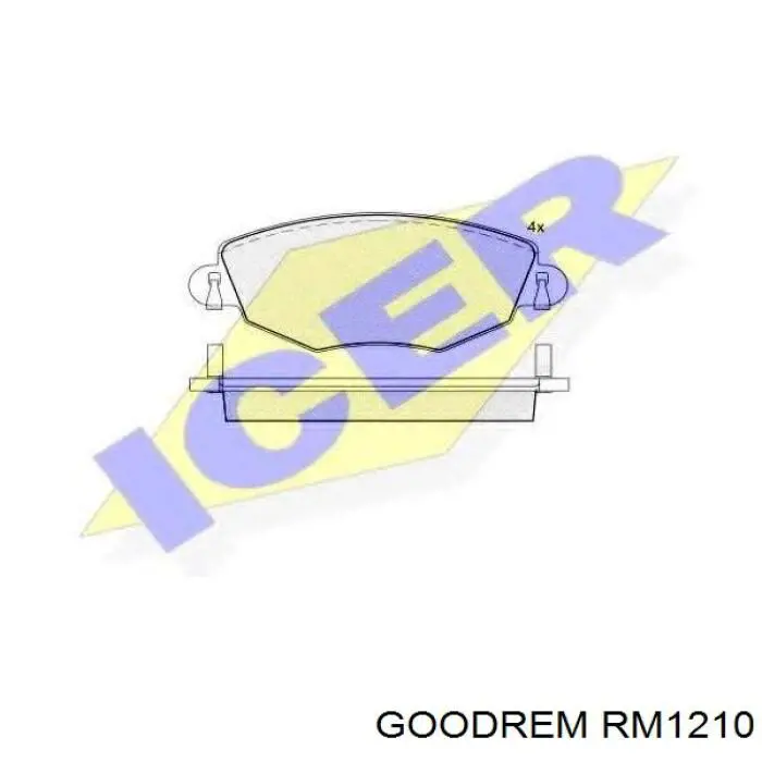 RM1210 Goodrem Колодки передние