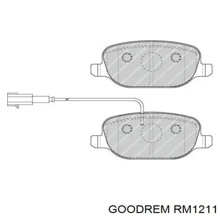 Купить RM1211 Goodrem Колодки тормозные задние, дисковые