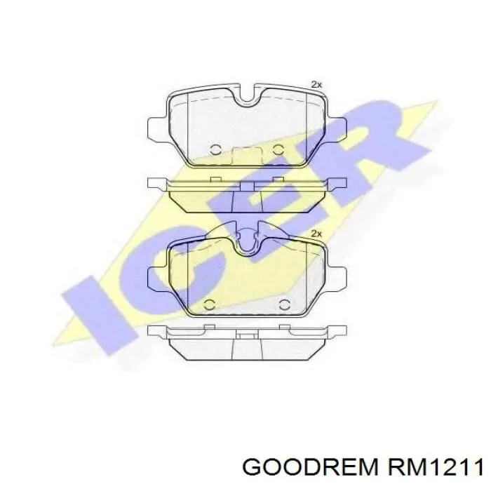 RM1211 Goodrem Колодки тормозные дисковые комплект