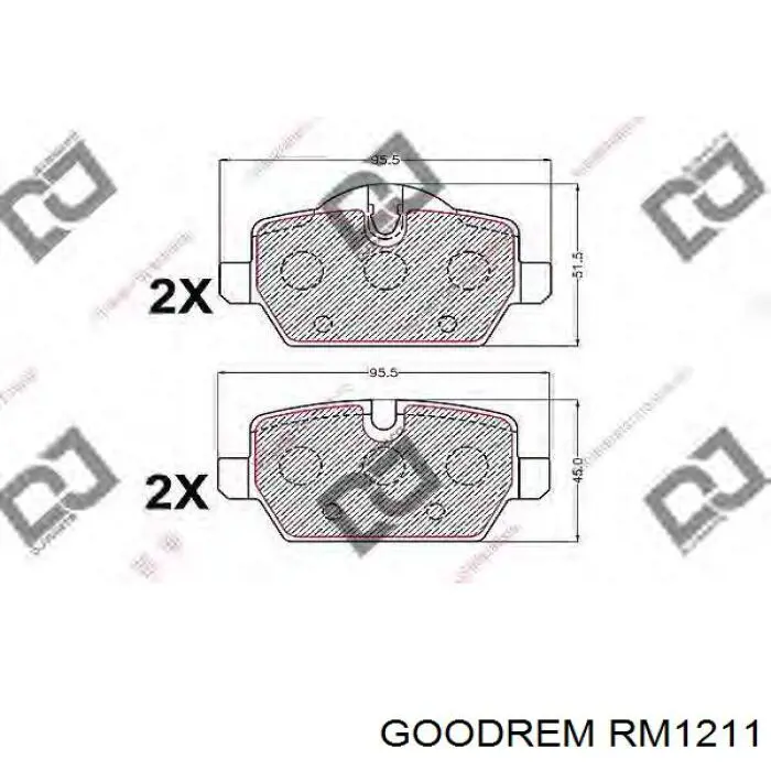 Колодки дисковые  Goodrem RM1211 цена, от 11.74 USD