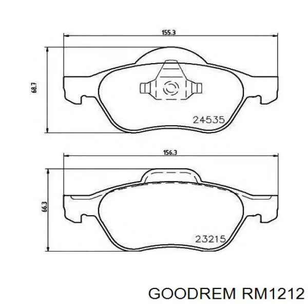 RM1212 Goodrem Колодки передние