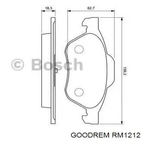 Передние тормозные колодки RM1212 Goodrem