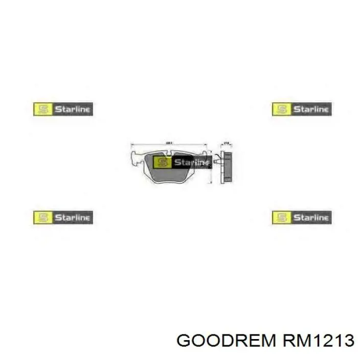 Задние тормозные колодки RM1213 Goodrem