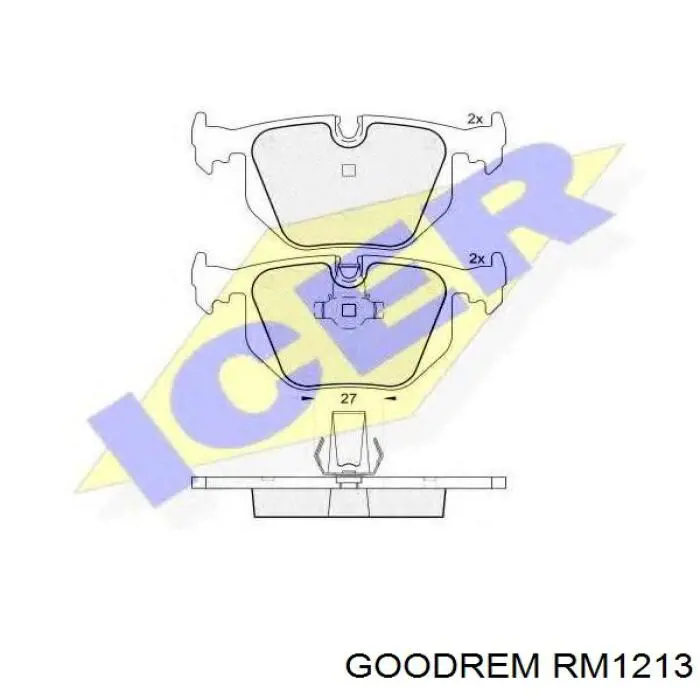 RM1213 Goodrem Колодки тормозные дисковые комплект