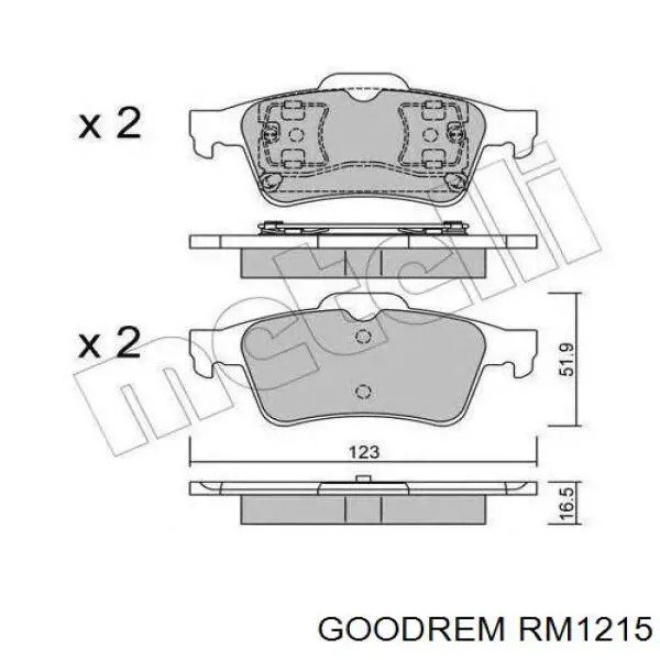 Задние тормозные колодки RM1215 Goodrem