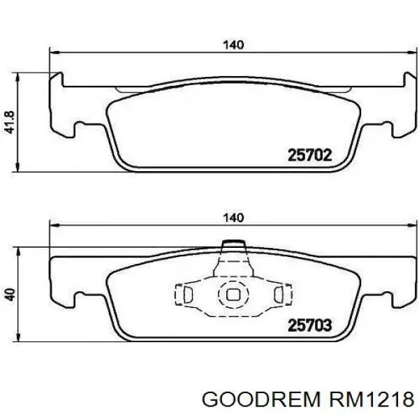 Колодки Goodrem RM1218 цена, от 13.08 USD