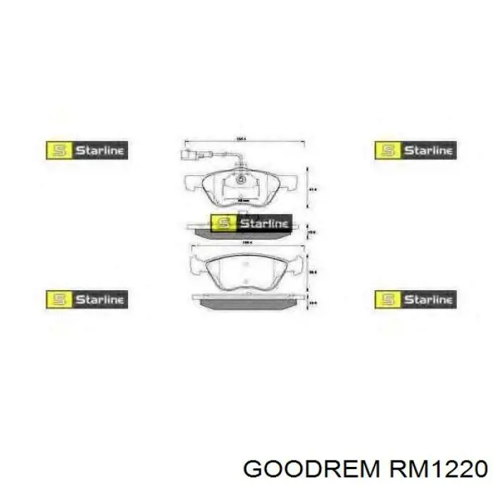 RM1220 Goodrem Колодки передние