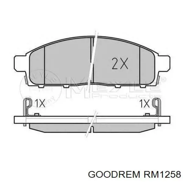 RM1258 Goodrem Колодки передние