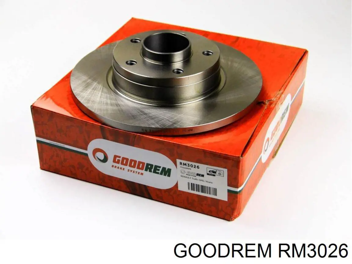 Диск тормозной задний Goodrem RM3026