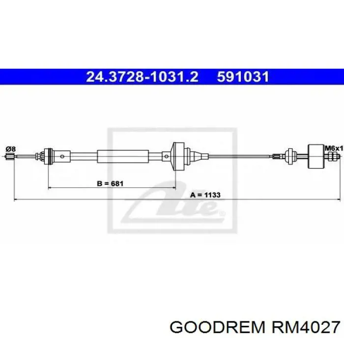 Купить RM4027 Goodrem Трос сцепления