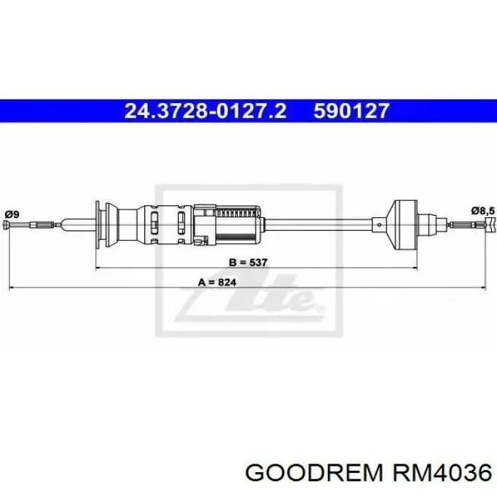 Трос сцепления Goodrem RM4036 цена, от 15.14 USD