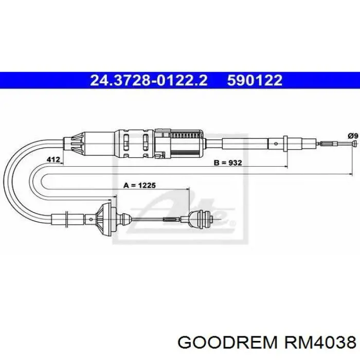 Купить RM4038 Goodrem Трос сцепления