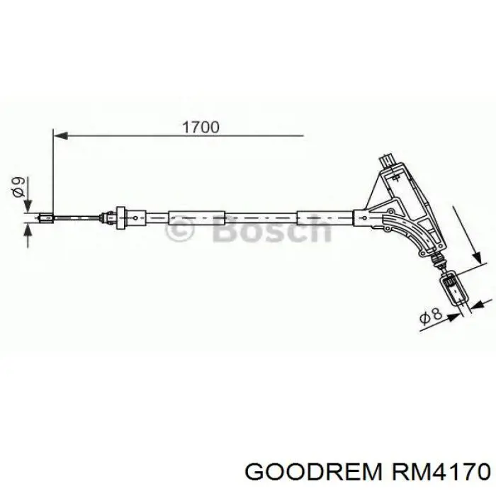 Трос ручного гальма передній RM4170 Goodrem