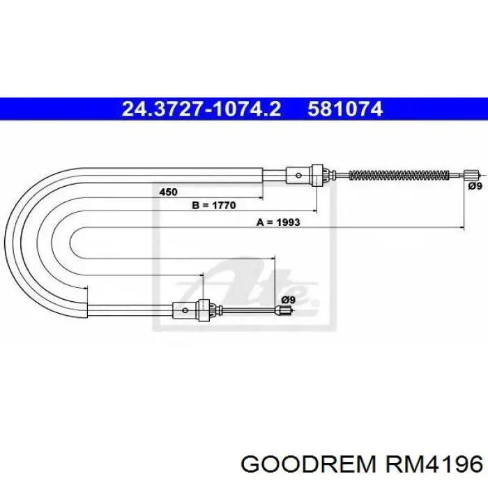 Задний трос ручника Renault (RVI) 6001549112 цена, от 32.85 USD