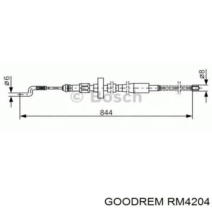 Задний трос ручника RM4204 Goodrem