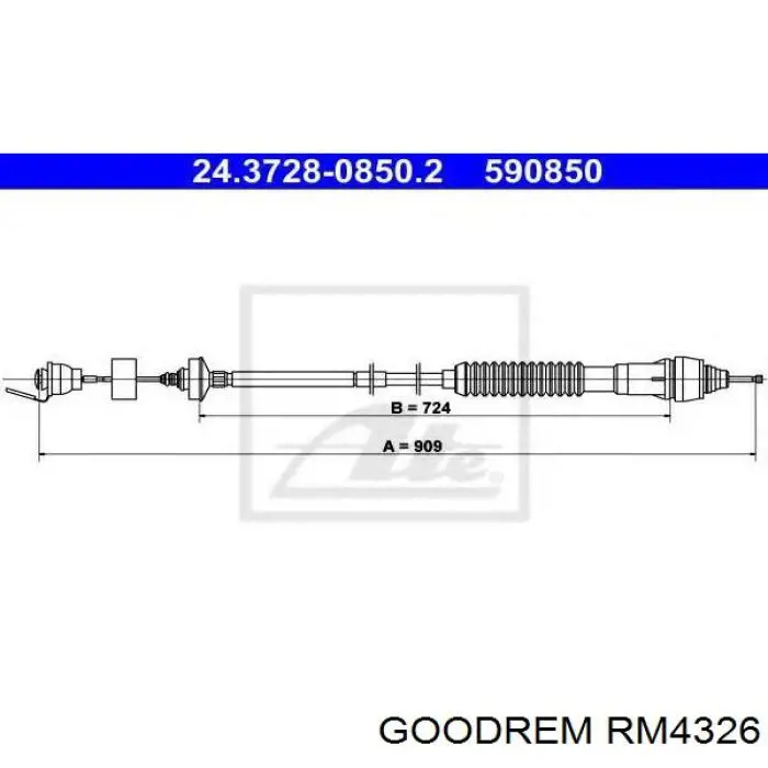 Трос сцепления RM4326 Goodrem