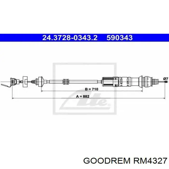 RM4327 Goodrem cabo de embraiagem