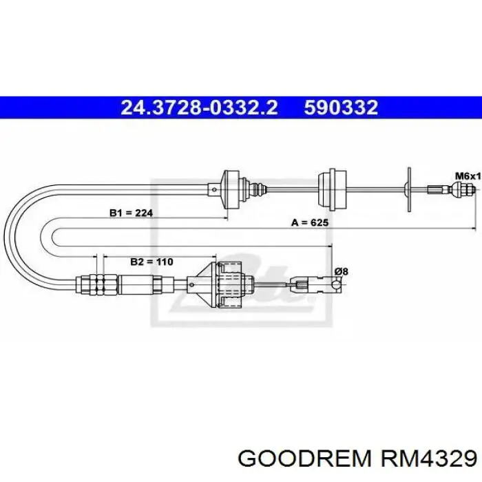 RM4329 Goodrem Трос сцепления