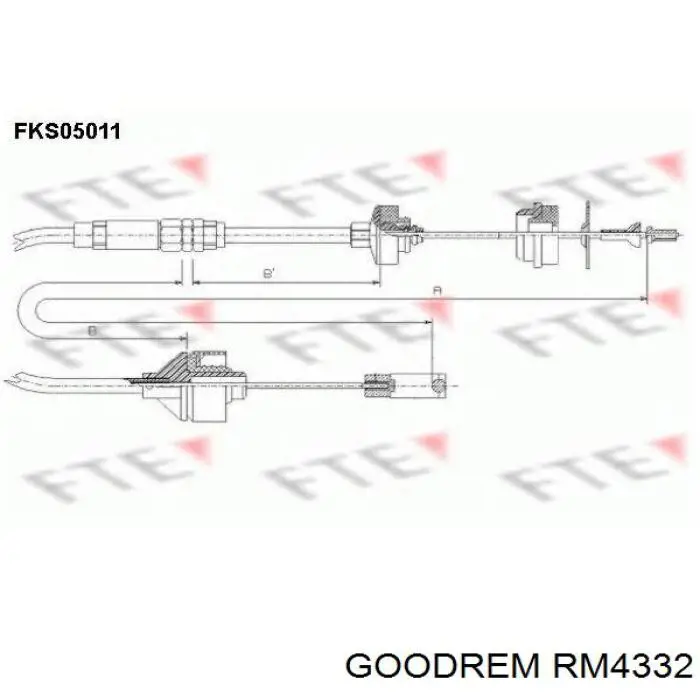 RM4332 Goodrem Трос сцепления