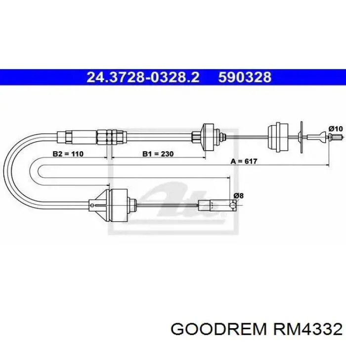 Трос сцепления RM4332 Goodrem