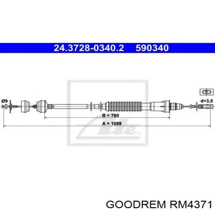 Cable de embrague RM4371 Goodrem