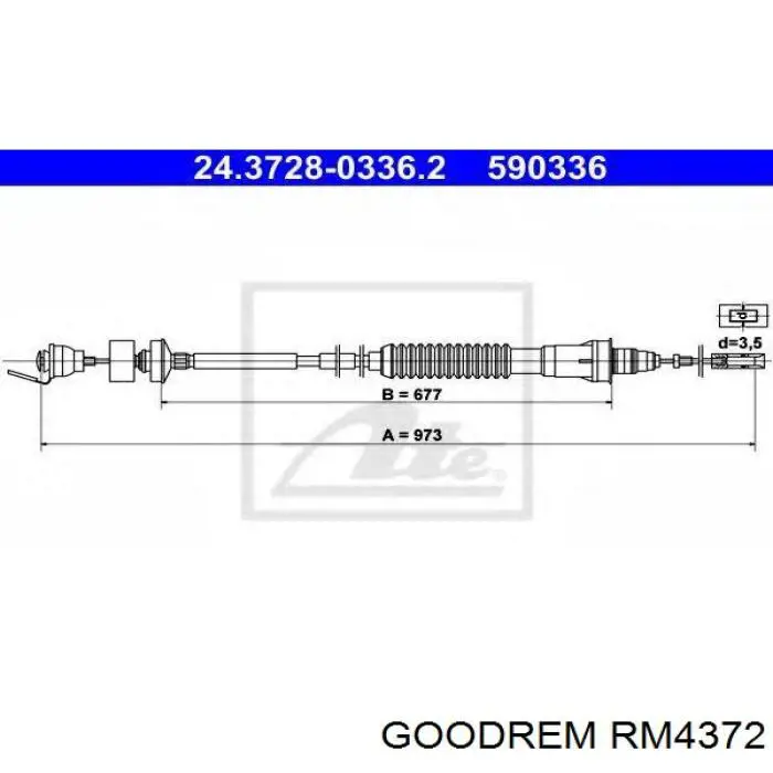 Cable de embrague RM4372 Goodrem