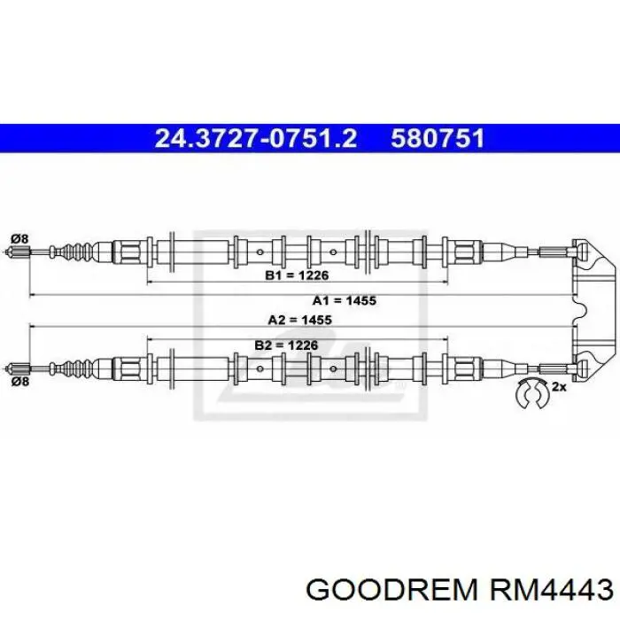 Купить RM4443 Goodrem Тормоз стояночный