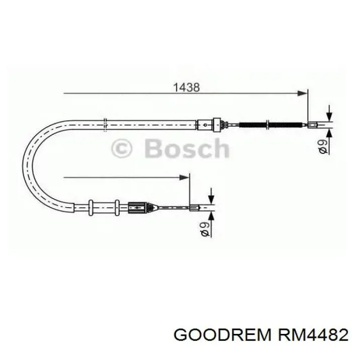 RM4482 Goodrem Трос ручного тормоза