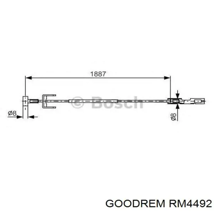 Купить RM4492 Goodrem Трос ручного тормоза промежуточный