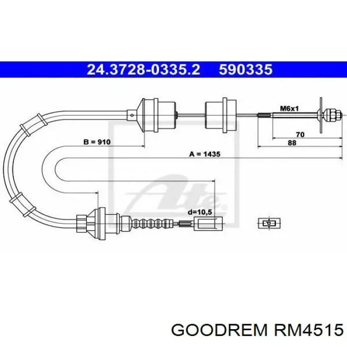 Cable de embrague RM4515 Goodrem