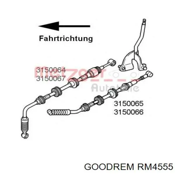 Трос переключения передач, выбора передачи Goodrem RM4555 цена, от 41.53 USD